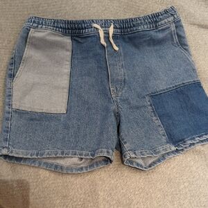 Simons Two-Tone Denim Jean Shorts